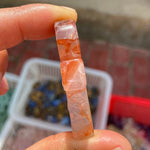 Hand Carved 5 to 6cm Natural Red Fire Quartz Crystal Ankh cross Gemstone Egyptian Key Of Life Ankh For Pendant Necklace