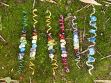 Handmade colorful crystal hair ring natural crystal hair beads Viking spiral hair tresses jewelrys