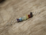 Handmade colorful crystal hair ring natural crystal hair beads Viking spiral hair tresses jewelrys