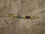 Handmade colorful crystal hair ring natural crystal hair beads Viking spiral hair tresses jewelrys