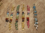 Handmade colorful crystal hair ring natural crystal hair beads Viking spiral hair tresses jewelrys
