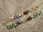 Handmade colorful crystal hair ring natural crystal hair beads Viking spiral hair tresses jewelrys