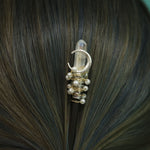 Handmade crystal natural amethyst hairpin wood hairpin bridal hair comb crystal hair ornament BOHO wedding gift