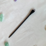 Handmade crystal natural amethyst hairpin wood hairpin bridal hair comb crystal hair ornament BOHO wedding gift