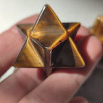 Natural Crystal Quartz Merkaba Star Carved Crystal