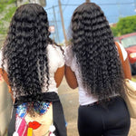 Deep Wave HD Curly Human Hair Brazilian Water Wave Full Lace Front Wig