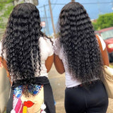 Deep Wave HD Curly Human Hair Brazilian Water Wave Full Lace Front Wig