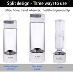 Hydrogen Rich Water Generator Bottle - Glass Cupbody - DuPont SPE &amp; PEM Dual Chamber Maker lonizer - H2 Inhalation device