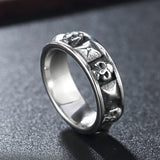 Stainless Steel Gothic Skull Ring Punk Hip Skull Ring