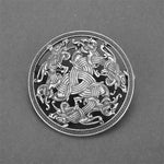 Rune Compass Nordic Viking  Compass Badge Wicca Norse Brooch Ancient Mythology Asatru Jewelry