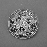 Rune Compass Nordic Viking  Compass Badge Wicca Norse Brooch Ancient Mythology Asatru Jewelry