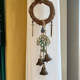 Large set of Witch Bells Mini witch broom Door Bell Protection Charm Wicca Decor Altar Decor Magick Witchcraft Celtic Door Bells  Wall Decor