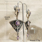 Earrings Dragon Stones | Dragon Drop Earrings Women | Gothic Earrings Stone - Trendy