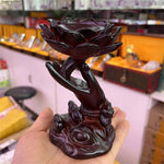Lotus Guanyin Buddha Hand Resin Crystal Ball Base Resin Charm Craft Fengshui Ornament Home Decor Suitable for 6-8cm Crystal Ball