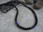 Mens Tribal Necklace, Mens Surf Necklace, Mens Boho Necklace Mens Necklace, Tiger's Eye Black Onyx Mens Necklace