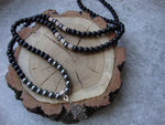 Mens Tribal Necklace, Mens Surf Necklace, Mens Boho Necklace Mens Necklace, Tiger's Eye Black Onyx Mens Necklace