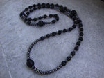 Mens Tribal Necklace, Mens Surf Necklace, Mens Boho Necklace Mens Necklace, Tiger's Eye Black Onyx Mens Necklace