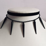 Moon Gothic Chains O Ring Choker gothic choker, moon necklace, moon choker
