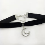 Moon Gothic Chains O Ring Choker gothic choker, moon necklace, moon choker