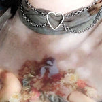 Moon Gothic Chains O Ring Choker gothic choker, moon necklace, moon choker