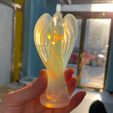 Crystal Stone Angel Figurines | Angel Figurines Natural Stone | Angel Crystal Carving - Stones