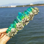 Magic Wicca~Natural Raw crystal rainbow crown headband Crystal crown witch bride party gift mysterious wedding bridesmaid jewelry princess