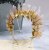 Natural crystal raw crystal crown handmade custom golden leaves moon diy natural amethyst crown headband