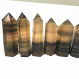 Magicun Crystal~Natural fluorite hexagonal column Yellow fluorite crystal column color fluorite single tip column decoration