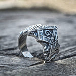 Magic Ring~ Men Freemason Ring Silver Stainless Steel Masonic Symbol Rings Freemasonry Knights Templar Jewelry