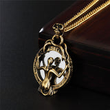 Viking Magic~Never Fade Stainless Steel Sexy Naked Woman Pendant Skull Double Snake Wrap Magic Mirror Vintage Necklace pendant HE135