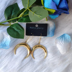 New Gold Colour Moon Earrings Witchy Crescent Goth Gifts Her Pretty Statement Creative Fashion Women Gift Novelty Charm 2021