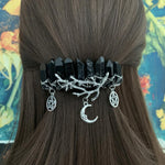 Magic Wicca~Original Mystery Retro Raw Crystal Hairpin Branch Antlers Pentagram Hairpin Wiccan Jewelry Gothic Gift Pagan Witch