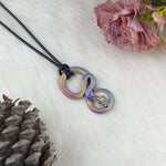 Pagan Psychedelic Snake Pendant Necklace Serpent Gothic Witch Occult  Jewelry For Gift