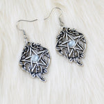 Pagan Witch Pentagram With Ivy Earrings Gothic Wiccan Craft For Women