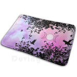 Raven Tree Soft Non-Slip Mat Rug Carpet Cushion Watercolour Raven Triple Goddess Moon Wicca Pagan Crow