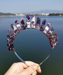 Raw Crystal Crown Witch  Accessories  Natural Crystal Headband Wicca  Bridal Party Gift