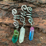 Raw Crystal Viking Spiral Sneak Beaded Beads Wicca Hair Braids Vintage  Witchcraft Accessories natural crystal