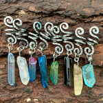 Raw Crystal Viking Spiral Sneak Beaded Beads Wicca Hair Braids Vintage  Witchcraft Accessories natural crystal