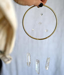 Raw Quartz Crystal Suncatcher Boho Home Decor Sun Catcher Hanging Decor Dreamcatcher Healing Gemstones  Door yard window decor