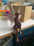 Fairy Station  Resin Crafts Flower Fairy Garden Ornaments Turek Sits on the Goblin Statue