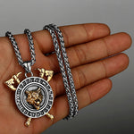 Viking Style Various Wolf Head Runes Unisex Necklace Pendant