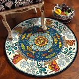 Bedroom Children&#39;s Room Home Decor Floor Mats Round Rugs Living Room Mandala Non-Slip Rugs