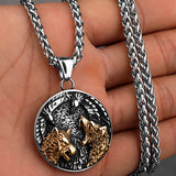 Viking Style Various Wolf Head Runes Unisex Necklace Pendant