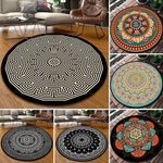 Mandala Bedroom Carpet Children&#39;s Room Floor Mat Non-slip Computer Chair Study Mat Ethnic Style Living Room Round Carpet