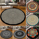 Mandala Bedroom Carpet Children&#39;s Room Floor Mat Non-slip Computer Chair Study Mat Ethnic Style Living Room Round Carpet