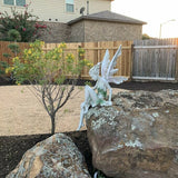 Fairy Station  Resin Crafts Flower Fairy Garden Ornaments Turek Sits on the Goblin Statue