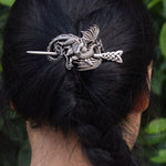 Norse Viking hair clip barrette celtic viking knot wicca vintage Hairpin Wedding Accessories