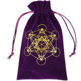 Tarot Cards Storage Pouch Table Cloth Velvet Square Metatron Bags For Tarot Cards Storage Jewelry Bag And Pouch Made Of Velvet 2