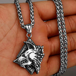 Viking Style Various Wolf Head Runes Unisex Necklace Pendant