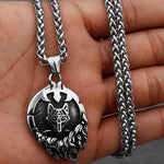 Viking Style Various Wolf Head Runes Unisex Necklace Pendant